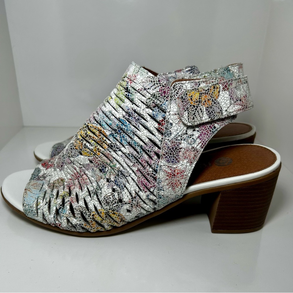 ✨✨SOLD✨✨ Remonte Multicolour Women’s Heels with Chunky Block Heel, - Picture 8 of 10